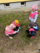 Dzieci zbierają śmieci